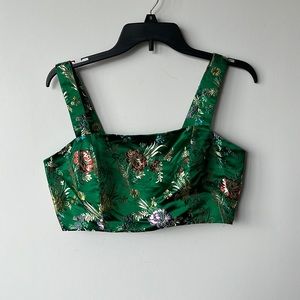 Cropped green top
